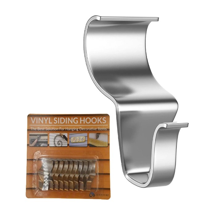 Vinyl siding hooks for hanging heavy duty outdoor decorations hanger