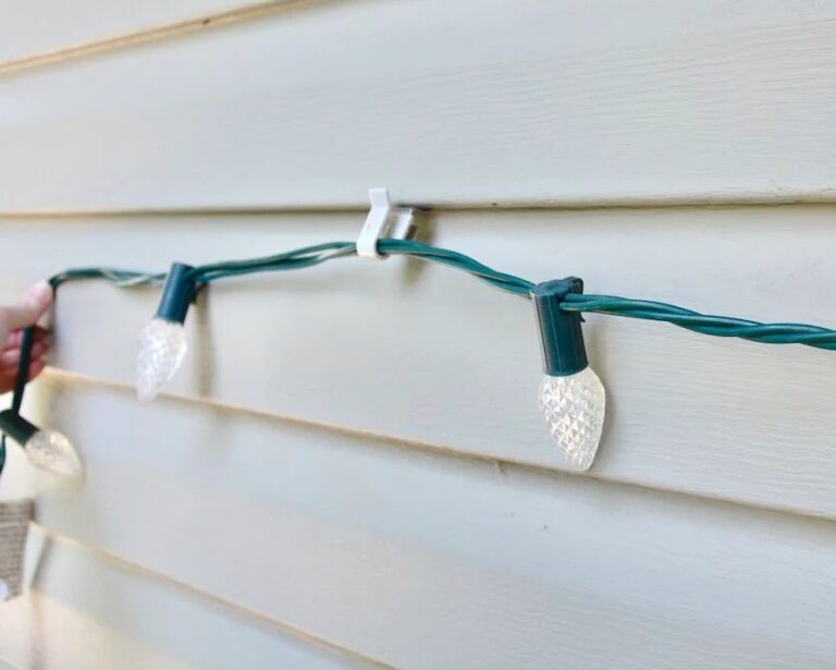 How to hang outdoor string lights on siding